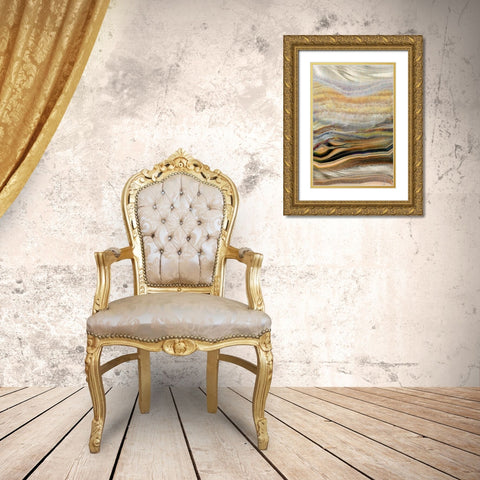 Coastal Wind Earth Gold Ornate Wood Framed Art Print with Double Matting by Franklin