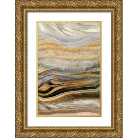 Coastal Wind Earth Gold Ornate Wood Framed Art Print with Double Matting by Franklin