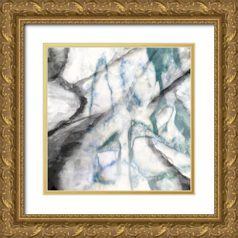 Granite Cool II Gold Ornate Wood Framed Art Print with Double Matting by Franklin