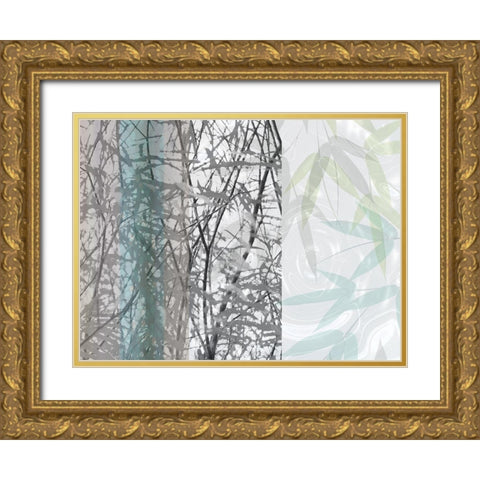 Silver Leaf Gold Ornate Wood Framed Art Print with Double Matting by Franklin