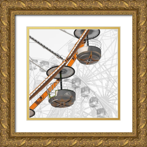 Ferris Fun Gold Ornate Wood Framed Art Print with Double Matting by Franklin