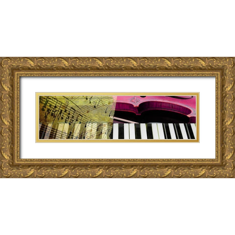 Hi Note II Gold Ornate Wood Framed Art Print with Double Matting by Franklin