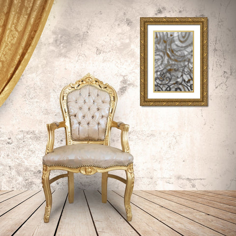 Swirly Gate I Gold Ornate Wood Framed Art Print with Double Matting by Franklin