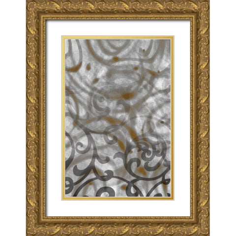 Swirly Gate II Gold Ornate Wood Framed Art Print with Double Matting by Franklin