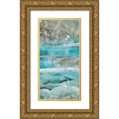 Beach Cove I Gold Ornate Wood Framed Art Print with Double Matting by Franklin
