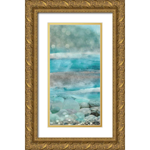 Beach Cove II Gold Ornate Wood Framed Art Print with Double Matting by Franklin