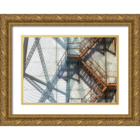 Fire Escape Gold Ornate Wood Framed Art Print with Double Matting by Franklin
