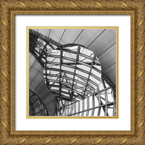 Urban Sphere II Gold Ornate Wood Framed Art Print with Double Matting by Franklin