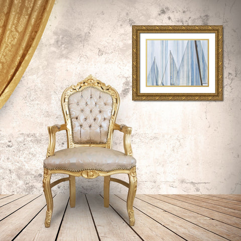 Sails I Gold Ornate Wood Framed Art Print with Double Matting by Franklin