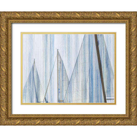 Sails I Gold Ornate Wood Framed Art Print with Double Matting by Franklin