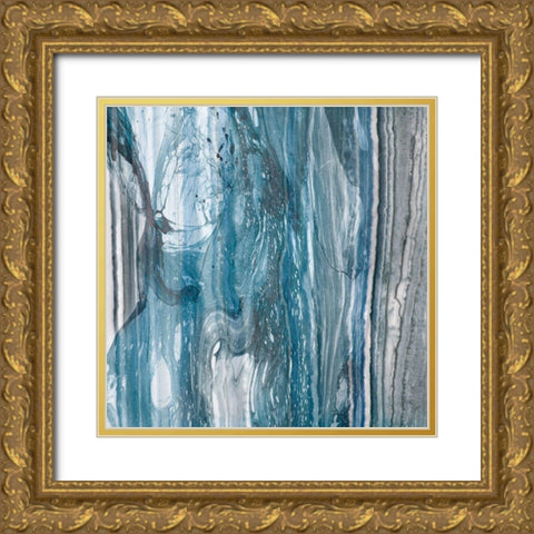 Niagra II Gold Ornate Wood Framed Art Print with Double Matting by Franklin