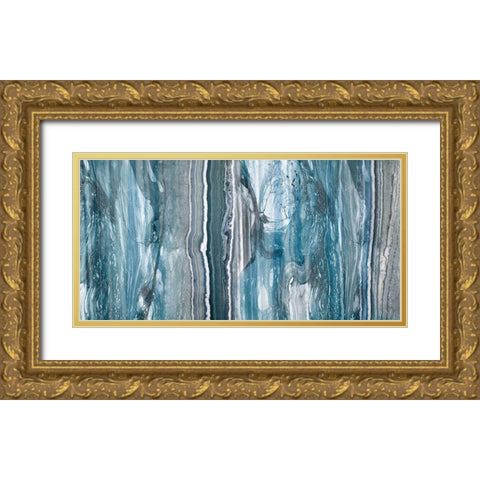 Niagra III Gold Ornate Wood Framed Art Print with Double Matting by Franklin