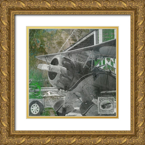 Aviation Earth I Gold Ornate Wood Framed Art Print with Double Matting by Simons