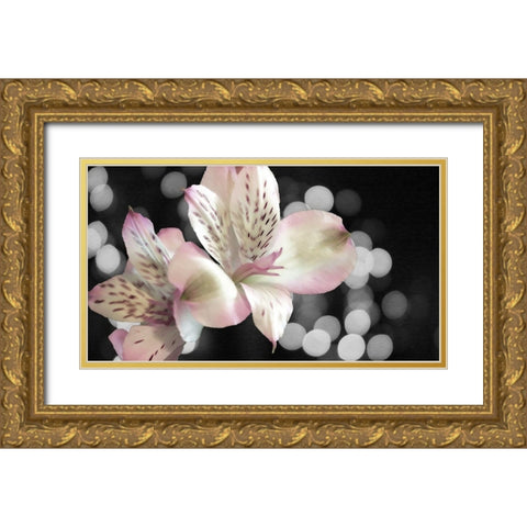Bubbly in Pink Gold Ornate Wood Framed Art Print with Double Matting by Simons
