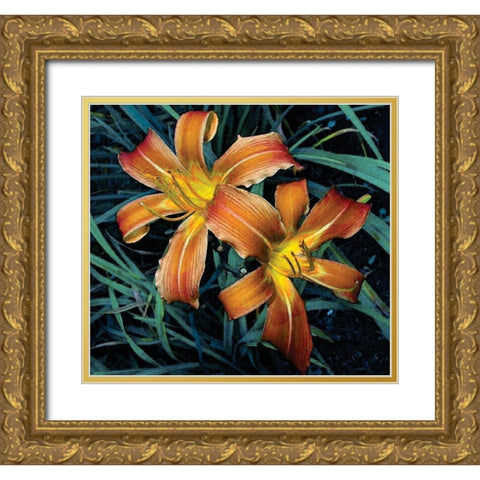 Celebration Gold Ornate Wood Framed Art Print with Double Matting by Simons