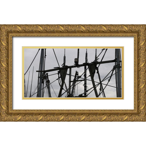 Convergent I Gold Ornate Wood Framed Art Print with Double Matting by Simons
