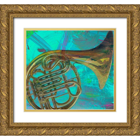 Cuerno Gold Ornate Wood Framed Art Print with Double Matting by Simons