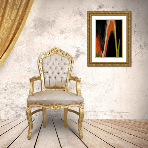 Dow Jones Gold Ornate Wood Framed Art Print with Double Matting by Simons