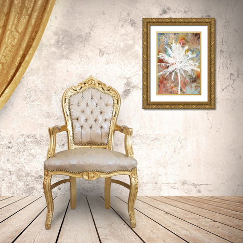 Palm Crazy I Gold Ornate Wood Framed Art Print with Double Matting by Simons