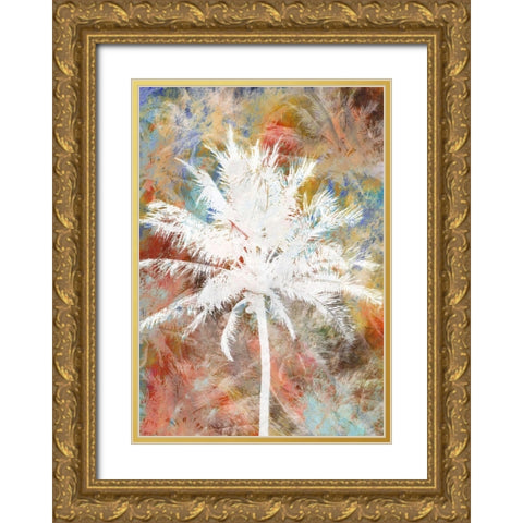 Palm Crazy I Gold Ornate Wood Framed Art Print with Double Matting by Simons