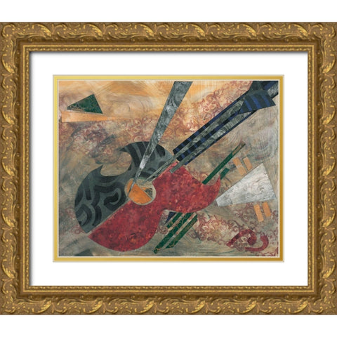 Song of Nashville Gold Ornate Wood Framed Art Print with Double Matting by Simons