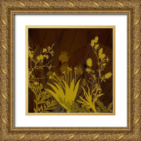 Wildflower Garden III Gold Ornate Wood Framed Art Print with Double Matting by Simons