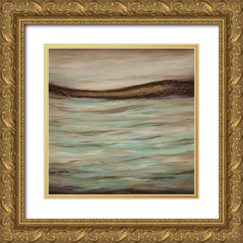 By the Sea Gold Ornate Wood Framed Art Print with Double Matting by Hinz