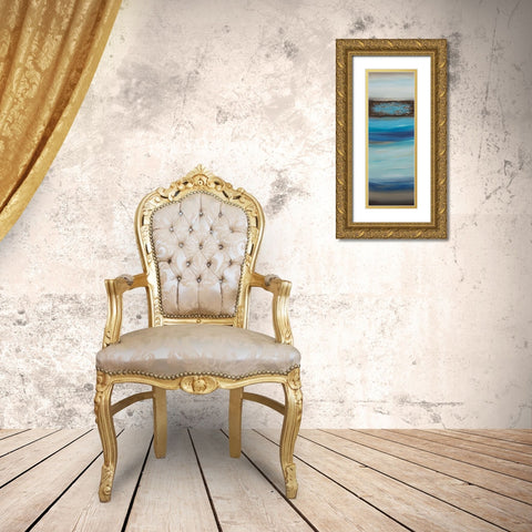 Oceanscape B Gold Ornate Wood Framed Art Print with Double Matting by Hinz