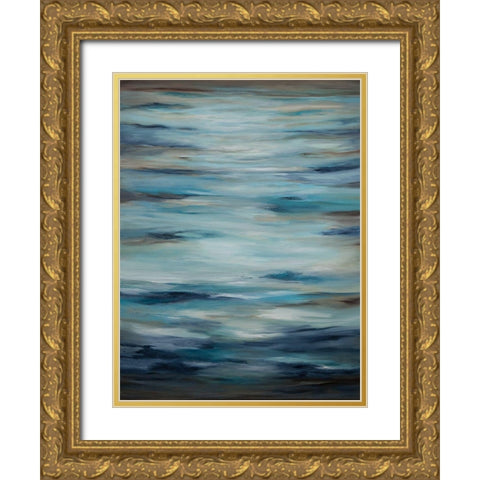 Soothing Waters Gold Ornate Wood Framed Art Print with Double Matting by Hinz