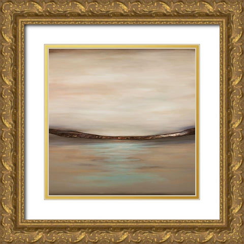 Breathe Gold Ornate Wood Framed Art Print with Double Matting by Hinz