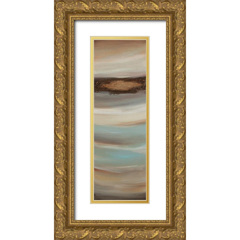 Texturescape B Gold Ornate Wood Framed Art Print with Double Matting by Hinz