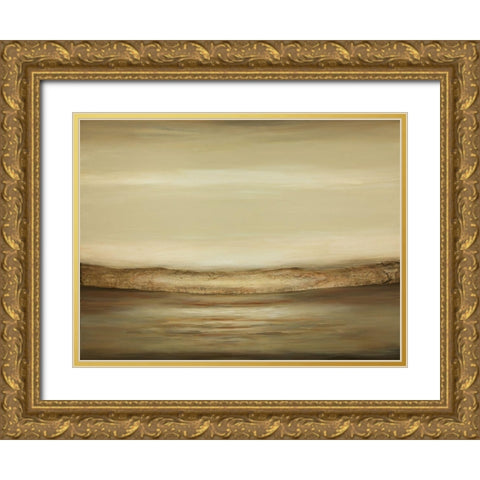 Quietness A Gold Ornate Wood Framed Art Print with Double Matting by Hinz