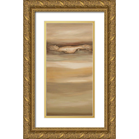 Quietness C Gold Ornate Wood Framed Art Print with Double Matting by Hinz
