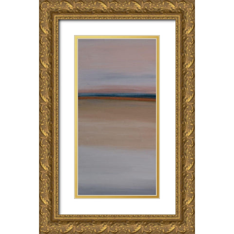 Blue Horizon I Gold Ornate Wood Framed Art Print with Double Matting by Hinz