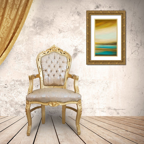Brilliance II Gold Ornate Wood Framed Art Print with Double Matting by Hinz