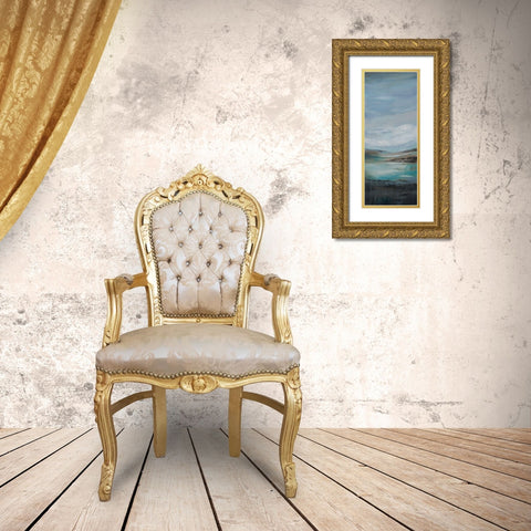 Pondering A Gold Ornate Wood Framed Art Print with Double Matting by Hinz