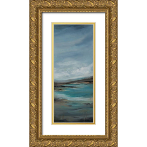 Pondering B Gold Ornate Wood Framed Art Print with Double Matting by Hinz