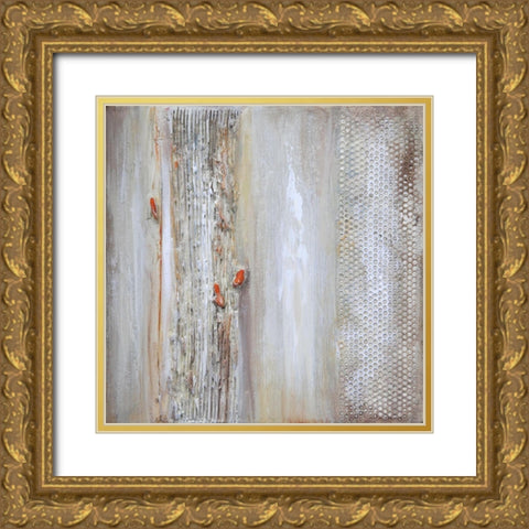 Texturescape I Gold Ornate Wood Framed Art Print with Double Matting by Hinz