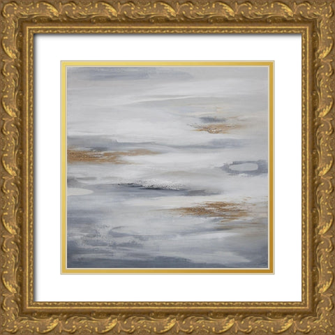 Abstract Glory Gold Ornate Wood Framed Art Print with Double Matting by Hinz
