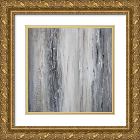 Abstract A Gold Ornate Wood Framed Art Print with Double Matting by Hinz