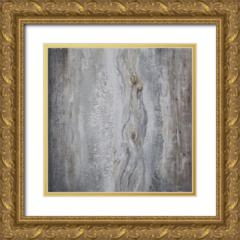 Abstract B Gold Ornate Wood Framed Art Print with Double Matting by Hinz