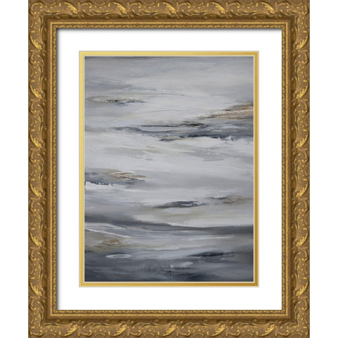 Abstract Large Glory Gold Ornate Wood Framed Art Print with Double Matting by Hinz