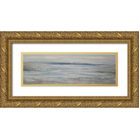 Texture Seascape Gold Ornate Wood Framed Art Print with Double Matting by Hinz