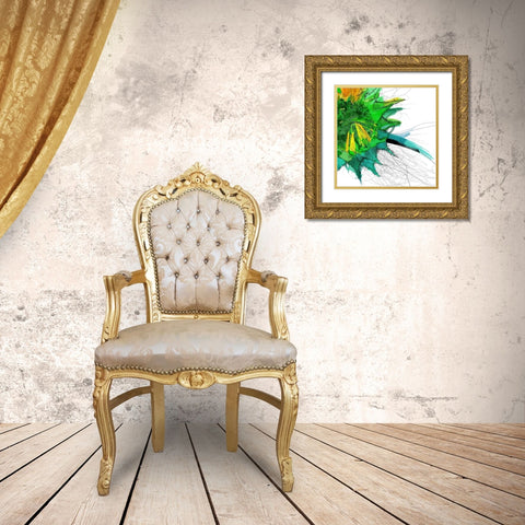 Sunflower Right Gold Ornate Wood Framed Art Print with Double Matting by Johnson