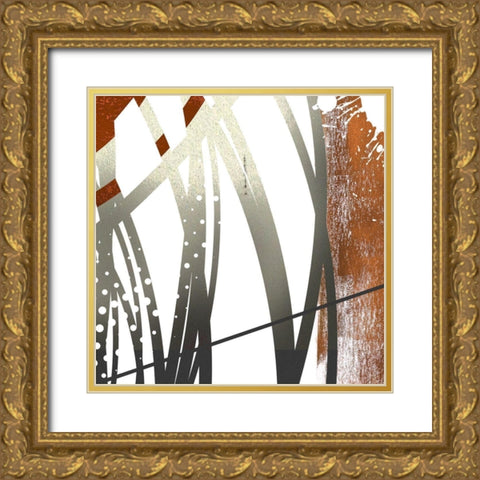 Cord Copper Loop III Gold Ornate Wood Framed Art Print with Double Matting by Johnson