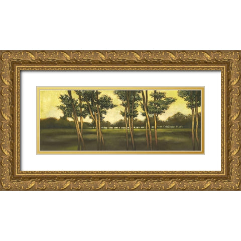 Beyond The Forest Gold Ornate Wood Framed Art Print with Double Matting by Larson