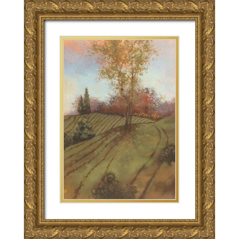 Country II Gold Ornate Wood Framed Art Print with Double Matting by Larson