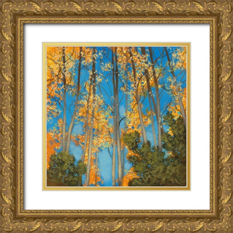 Falling Up II Gold Ornate Wood Framed Art Print with Double Matting by Larson