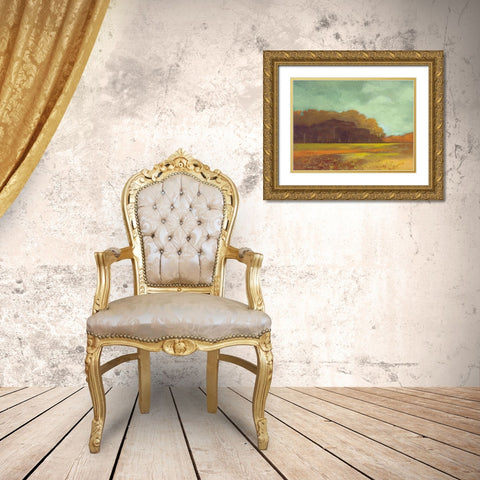 Larson Landscape Gold Ornate Wood Framed Art Print with Double Matting by Larson