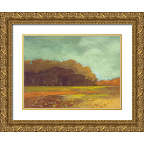 Larson Landscape Gold Ornate Wood Framed Art Print with Double Matting by Larson